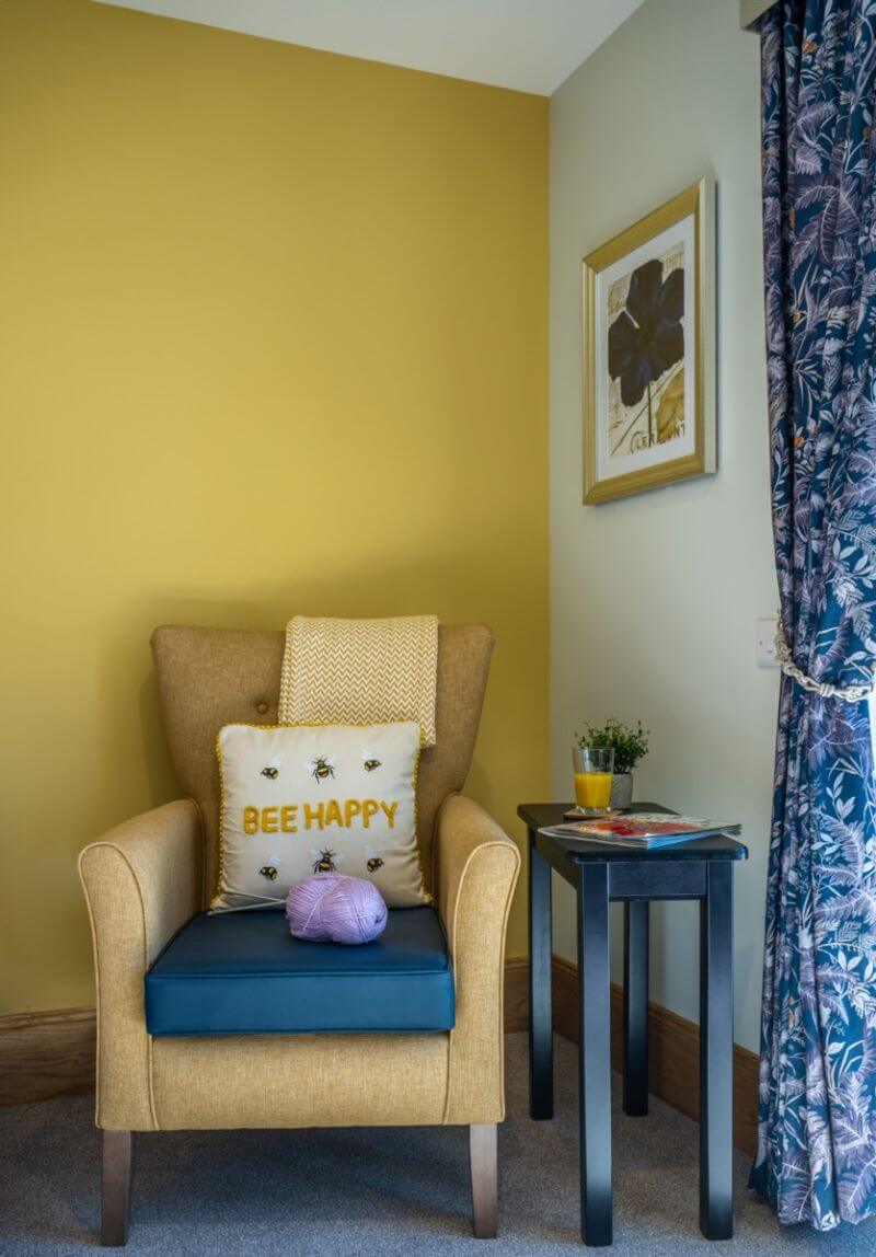 Armchair in Corner of Bedroom