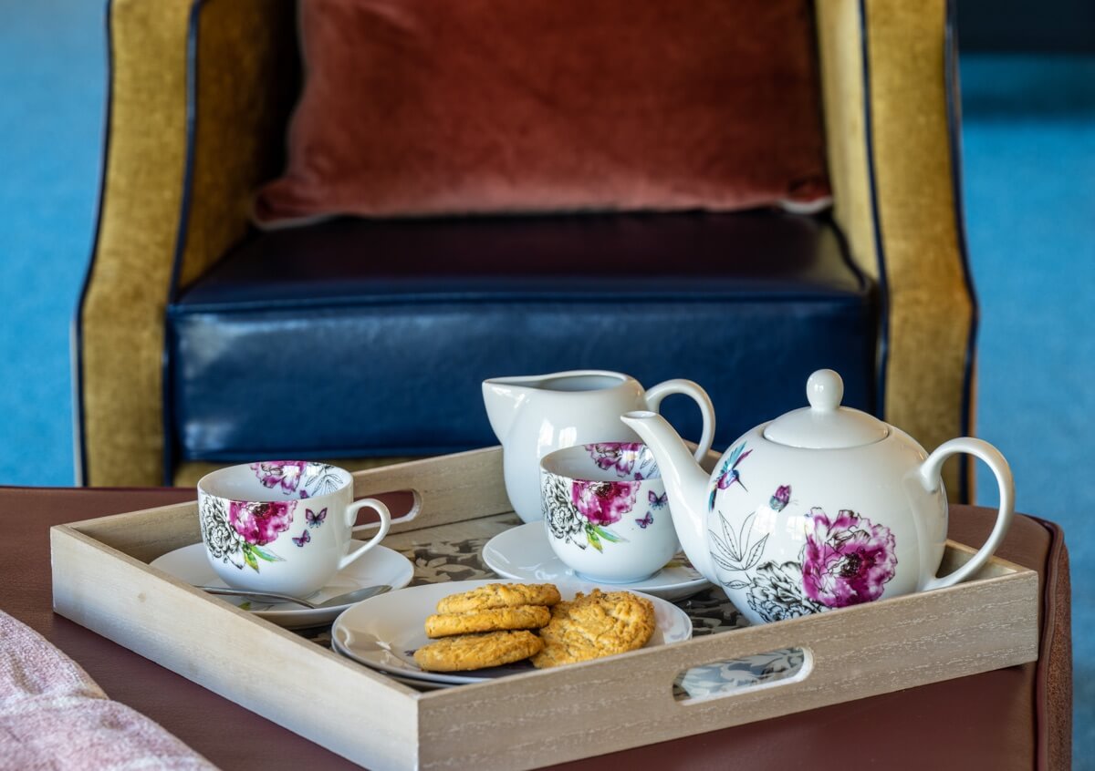 Tray with Tea & Biscuits