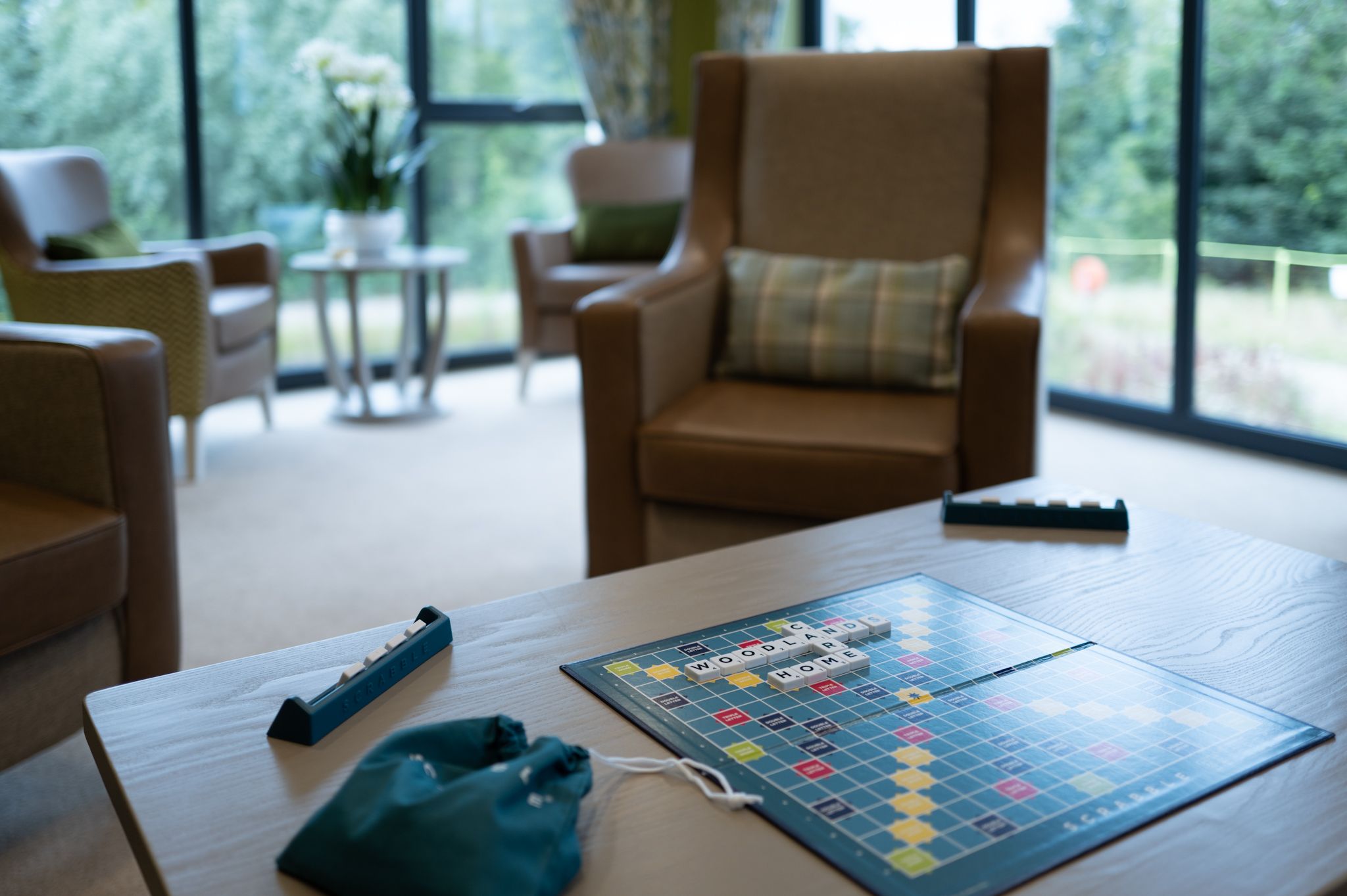 Scrabble Game in Lounge